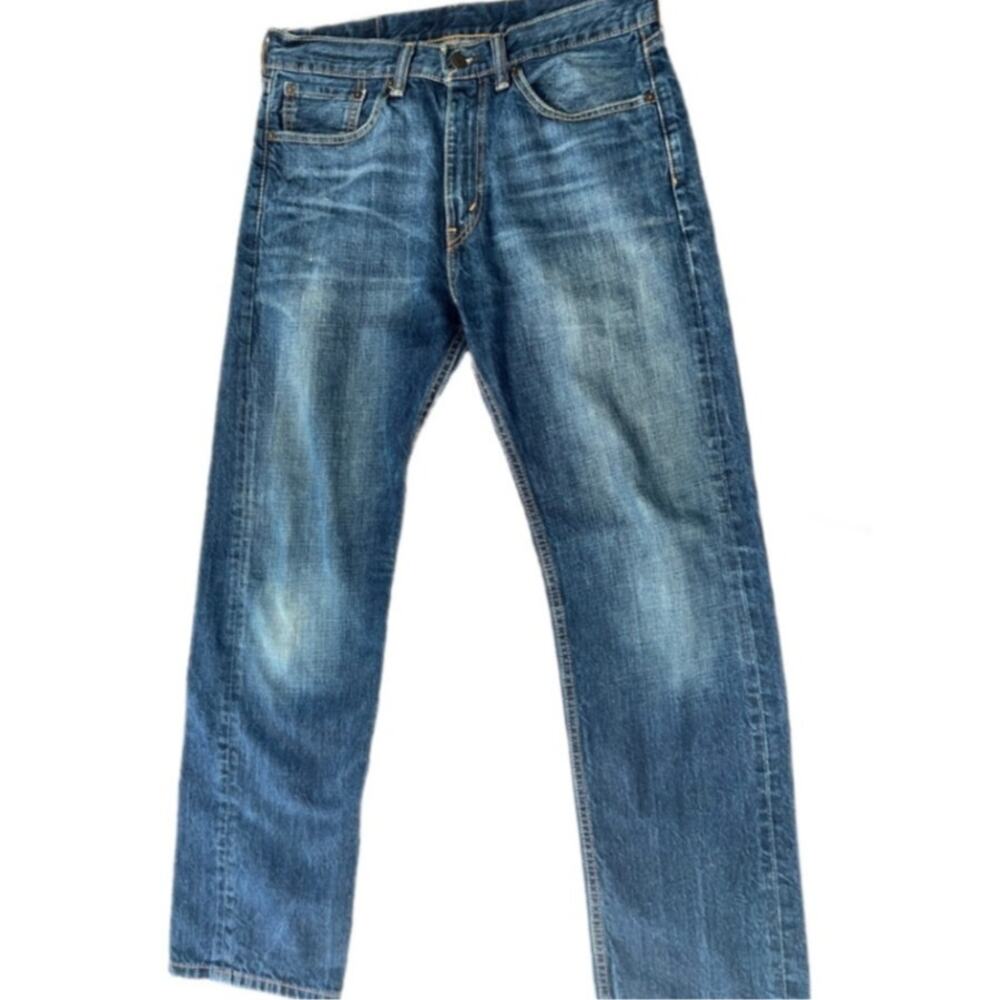 Men Levis Jean 505 31/30 Vntge 2015 Classic Straight leg 100 % cotton dark wsh